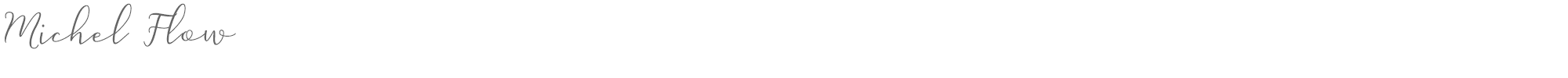Sample characters Michel Flow Font